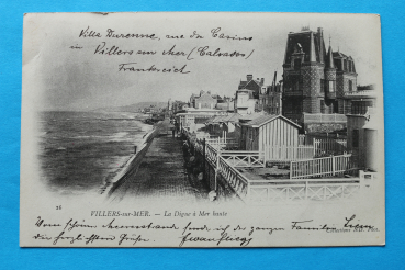 Ansichtskarte AK Villers sur mer 1903 La Digue á Mer baute Frankreich France 14 Calvados